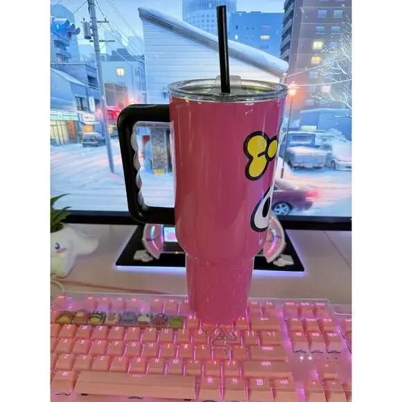 My Melody Stainless Steel Tumbler 40oz Pink  Hello Kitty & Friends 2024 Sanrio - Picture 5 of 11